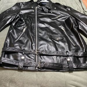 Black men’s leather jacket